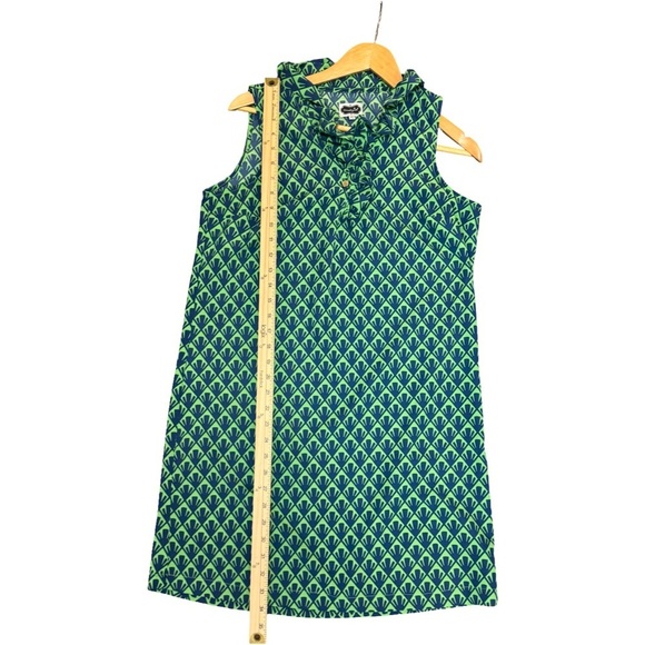 MUD PIE Green and Blue Patterned Sleeveless Dress size medium - Picture 4 of 6